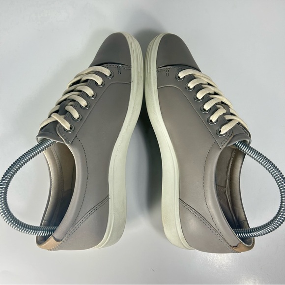 Ecco Soft 7 Oyster Grey Leather Lace-up Comfort Sneaker Shoe Casual Women’s Sz 6 - Picture 6 of 15